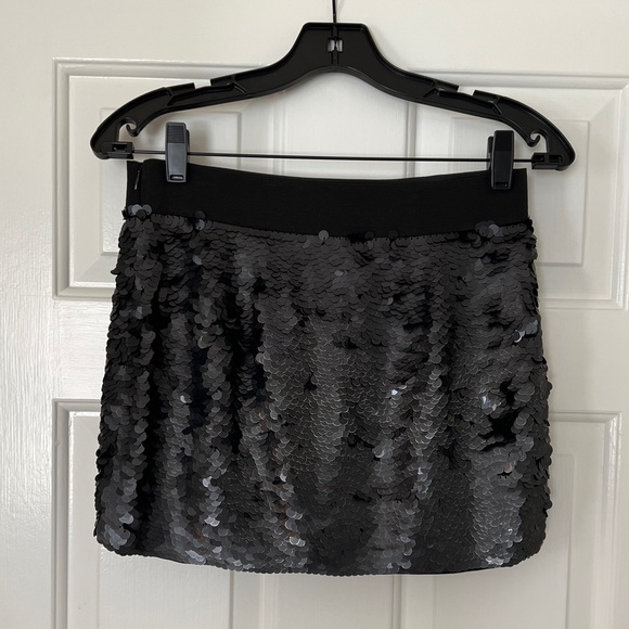 BCBGMAXAZRIA Women Black sequin Skirt XS - Picture 5 of 7